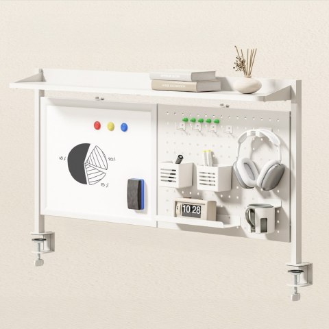 Przegroda biurkowa / organizer Ergo Office, max. obciążenie 10kg, biała tablica, szerokość 1116mm, biała, ER-301 W