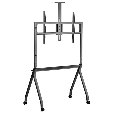 Stand / wózek do TV Maclean, półka na kamerę, na kółkach, 55-100", max. obciążenie 120kg/10kg półka, max. VESA 900x600, czarny,