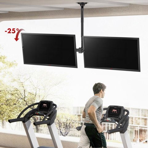 Uchwyt sufitowy dla dwóch TV Maclean, max. obciążenie 2x40kg, 34-60", max VESA 600x400, MC-111 B