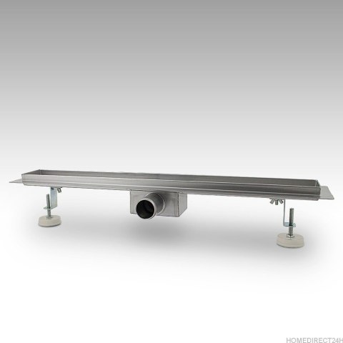 Odpływ liniowy Czarny Szklany z syfonem 60cm