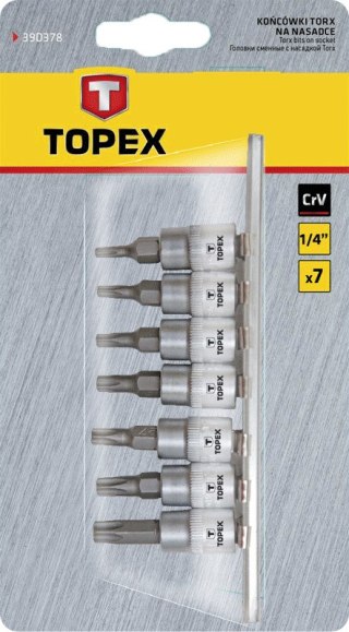 Końcówki Torx na nasadce 35 mm, zestaw 7 szt.