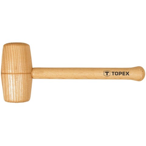 Młotek drewniany okrągły, 70 mm, trzonek drewniany