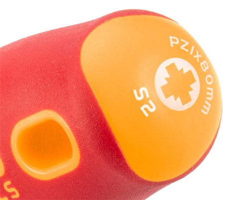 Wkrętak krzyżowy 1000V, PZ1 x 80 mm, S2 stal