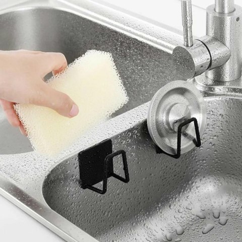AG702E Uchwyt na gąbke kuchenną czarny