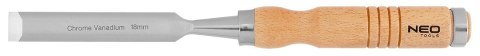 Dłuta 6, 12, 18, 24 mm, zestaw 4 szt. Uchwyt drewniany