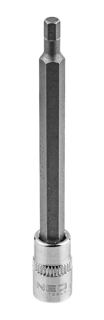 Końcówka sześciokątna H4 na nasadce 1/4", długa, 87 mm