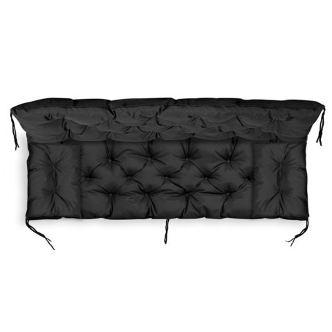 ZESTAW OGRODOWY 180x60x50CM + 2 PODUSZKI 42X42 CM CZARNY