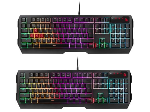 Zestaw klawiatura + mysz + podkładka A4TECH BLOODY USB B1700 Bloody Bundle Set ( B140N +ES7 + BP-50M) USB/ Esports Black (USB)