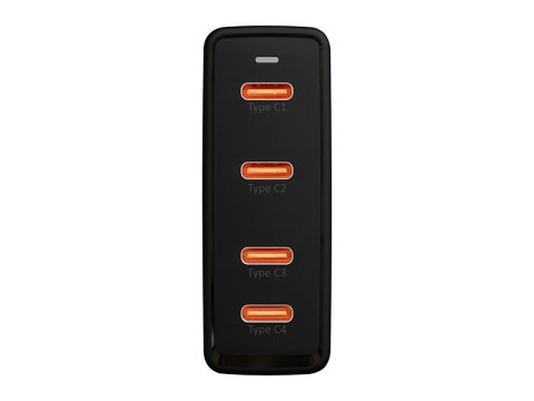 76-031# Ładowarka sieciowa gniazdo usb-cx4 pd 100w gan czarna