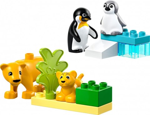 Klocki duplo 10442 rodziny dzikich zwierząt: pingwiny i lwy