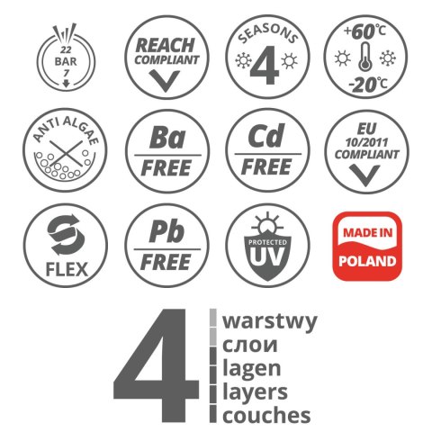 Wąż ogrodowy Vartco Light Blue "1", 50 m