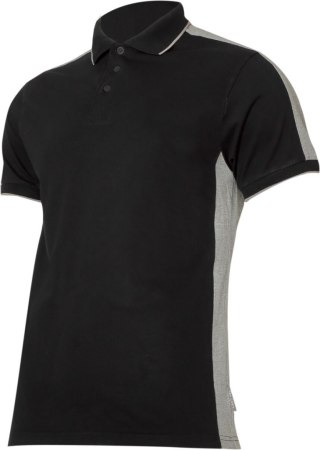 Koszulka polo 190g/m2, czarno-szara, "s", ce, lahti