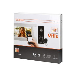 Zestaw wideo domofonowy VIFIS Full HD, bezsłuchawkowy, monitor 7" LCD, menu OSD, kamera Full HD 1080P, z szyfratorem i czytniki