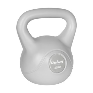 Kettlebell bitumiczny 22 kg szary REBEL ACTIVE