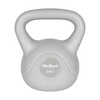 Kettlebell bitumiczny 22 kg szary REBEL ACTIVE