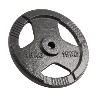 Obciążenie żeliwne zestaw 2x15kg, otwór 31mm, talerz z uchwytami, REBEL ACTIVE