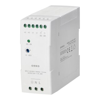 Zasilacz przemysłowy, na szynę DIN, 24VDC, 2,5A, 60W, w plastikowej obudowie