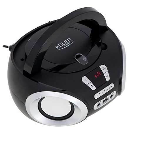 AD 1181 black silver Radio boombox cd-mp3 | usb | fm radio | aux | gniazdo słuchawkowe