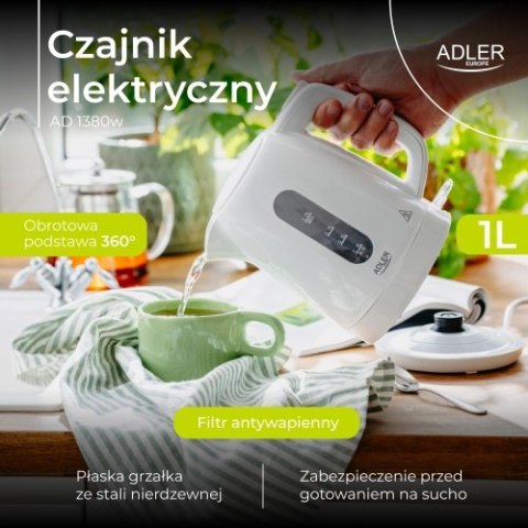 AD 1380w Czajnik elektryczny 1,0 l | strix | obrotowa podstawa |