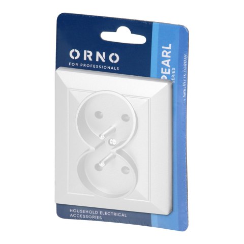 Gniazdo podwójne p/t 2x2P+Z Pearl, 16A, 250V, PT-6 P, biały