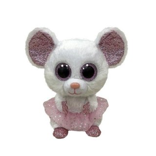Maskotka ty beanie boss mysz biała ballerina - nina 15 cm