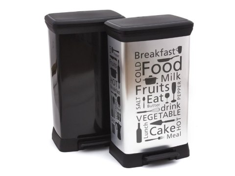 Kosz na śmieci met. z pedałem Curver Kitchen srebr