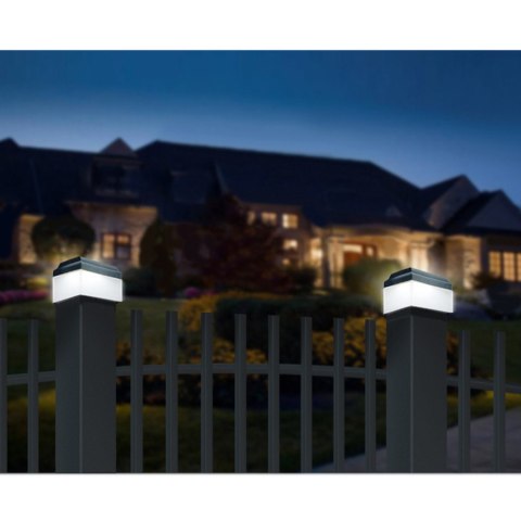 Lampa solarna LED na słupek GreenBlue, 60x40mm, daszek kopertowy, GB125