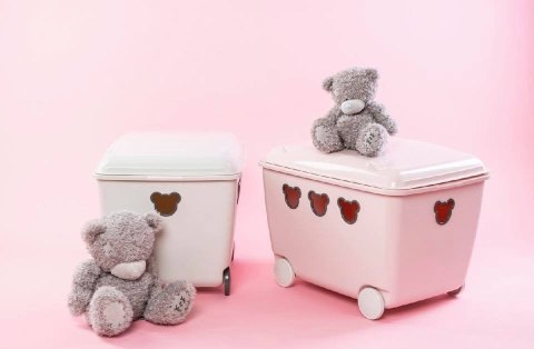 Pojemnik na zabawki 55L BranQ Teddy biały