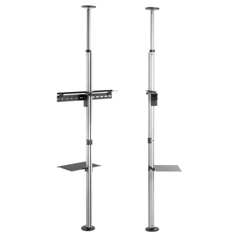 Uchwyt TV teleskopowy sufitowo-podłogowy z półką Maclean, 37"-70", max 30kg, MC-791N