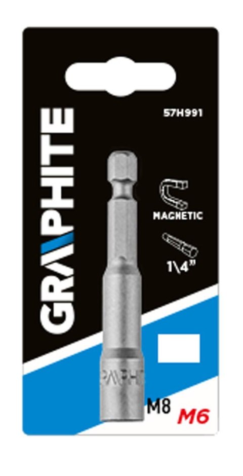 Nasadka magnetyczna 6 x 65 mm, trzpień 1/4"