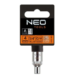 Nasadka sześciokątna 1/4", 4 mm, superlock