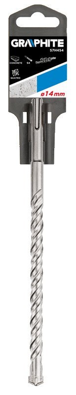 Wiertło do betonu SDS Plus, 14 x 210 mm, S4, quatro