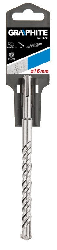 Wiertło do betonu SDS Plus, 16 x 210 mm, S4, quatro