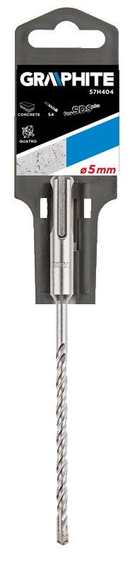 Wiertło do betonu SDS Plus, 5 x 160 mm, S4, quatro