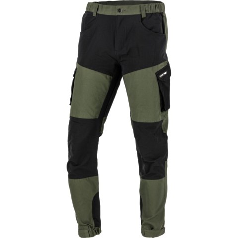 Spodnie z elementami stretch zielono-czarne, "l", ce, lahti