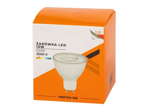 87-412# Żarówka led gu10 10w 230v b.ciepła