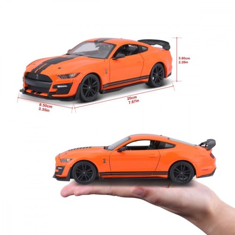 Model kompozytowy 2020 mustang shelby gt500 pomarańczowy 1:24
