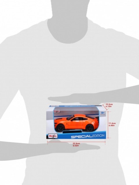 Model kompozytowy 2020 mustang shelby gt500 pomarańczowy 1:24