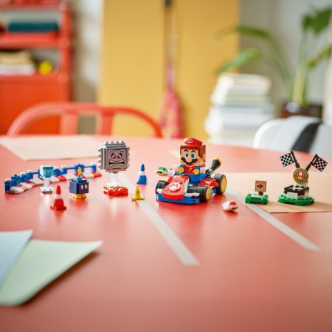 Klocki super mario 72043 mario kart - interaktywna figurka lego mario i standard kart