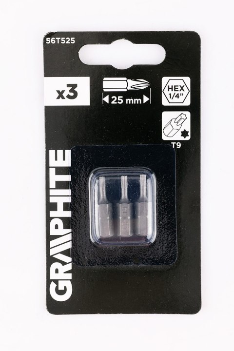 Bity Torx T9 x 25 mm, 3 szt.