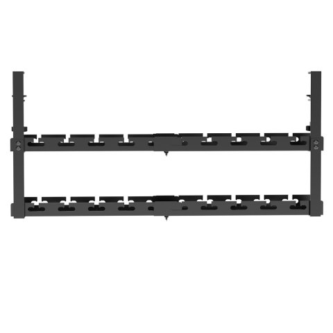 Organizer podbiurkowy na kable Maclean, max. obciążenie 5kg, max. 728mm, 2 poziomy, czarny, MC-102 B