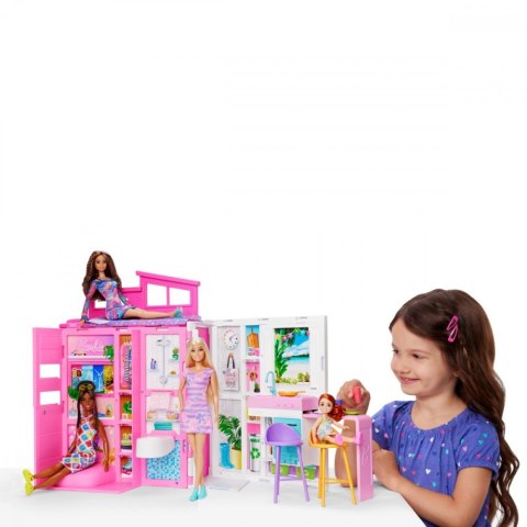 Zestaw lalka barbie przytulny domek
