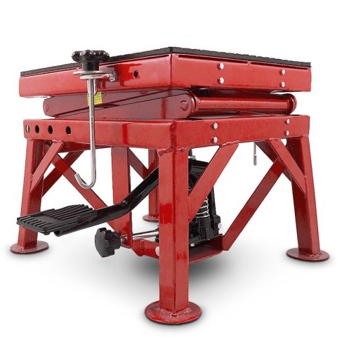 Podnośnik hydrauliczy nożycowy czerwony