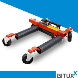 Wózek manewrowy hydrauliczny pod koła 1 sztuka czerwony