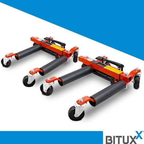 Wózek manewrowy hydrauliczny pod koła 2 sztuki czerwony