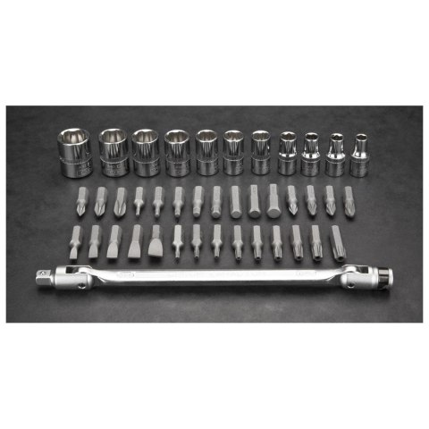 Klucze nasadowe 1/4", zestaw 41szt
