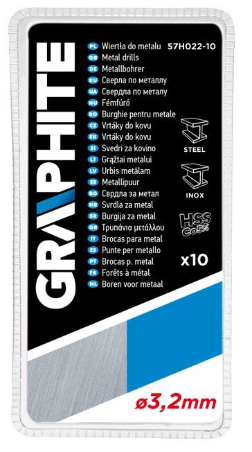 Wiertła do metalu HSS-Co 3.2 mm, 10 szt.