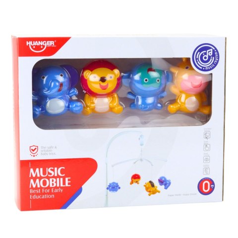 Karuzela Do Łóżeczka Zwierzątka Lew Słonik Żyrafa Dźwięk