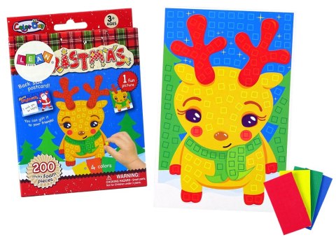 Zestaw DIY Kolorowa Mozaika Święta Wyklejanka Renifer
