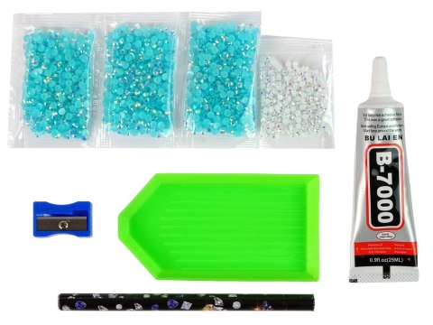 Zestaw Kreatywny Renifer DIY Diamenty Kryształki Niebieski